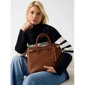 GUESS Handtasche Gregoria Large Girlfriend Satchel Cognac braun