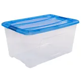 Iris Ohyama Clear NTB Aufbewahrungsbox 45,0 l transparent, blau 39,5 x 57,5 x 30,5 cm