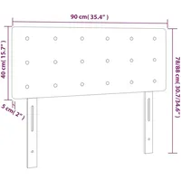 VidaXL LED Kopfteil Dunkelgrau 90x5x78/88 cm Stoff