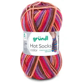 120 Sockenwolle 4-fach berry mix color 50 g