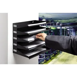 Durable Sortierstation schwarz mit 5 Fächer