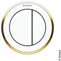 Geberit Typ 10 Fernbetätigung Round Drückerplatte weiß/gold