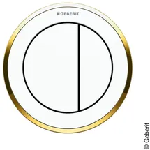 Geberit Typ 10 Fernbetätigung Round Drückerplatte weiß/gold
