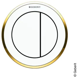 Geberit Typ 10 Fernbetätigung Round Drückerplatte weiß/gold