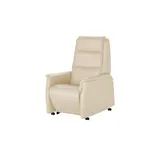 Hukla Fernsehsessel Dean Leder 70 x 107 x 88 cm Beige elektrisch