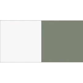 Feldmann-Wohnen Küchenzeile Oslo L-Form 212 cm grün / weiß matt