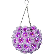 Star Trading Solar-Hänge-Deko"Hortensia", pink, 44 LEDs