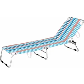 marbueno summer Sonnenliege 187 x 58 x 24 cm Orange/Blau klappbar