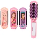 DEPESCHE TOPModel Stab-Klapphaarbürste mit Spiegel, sortiert