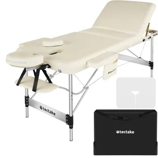 Tectake tectake® 3 Zonen Massageliege, Breite 70 cm, Polsterung 5 cm, mit Aluminiumgestell, 212 x 103 x 90 cm