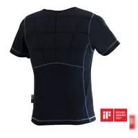 E.COOLINE Powercool SX3 T-Shirt Gr. S schwarz - sekundenschnelle Aktivierung mit Wasser - stundenlange, trockene Kühlung für heiße Arbeitstage
