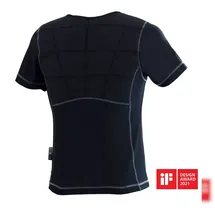 E.COOLINE Powercool SX3 T-Shirt Gr. S schwarz - sekundenschnelle Aktivierung mit Wasser - stundenlange, trockene Kühlung für heiße Arbeitstage