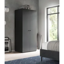 Livetastic Drehtürenschrank Darwin 80 x 176 x 51 cm Anthrazit