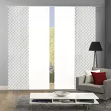 HOME WOHNIDEEN Schiebegardine HOME WOHNIDEEN "MARPENT 4er SET" Gr. 1, grau, B:60cm H:245cm, Polyester, Gardinen, Schiebevorhang Digidruck 4er Set MARPENT