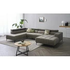 Switch Wohnlandschaft Mikrofaser 3-Sitzer Grau