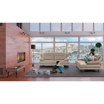 Calia Italia 3-Sitzer Cezanne, italienisches Design trifft erstklassigen Sitzkomfort, Leder, Edles Designsofa in besonders langlebigen & pflegeleichten Lederarten beige
