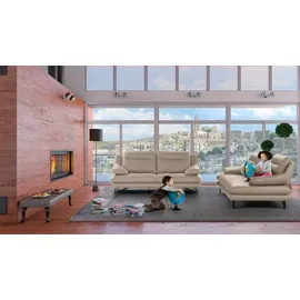 Calia Italia 3-Sitzer Cezanne, italienisches Design trifft erstklassigen Sitzkomfort, Leder, Edles Designsofa in besonders langlebigen & pflegeleichten Lederarten beige