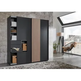 möbel-direkt.de Schwebetürenschrank Coburg 180 x 198 x 65 cm Grau