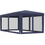 vidaXL Partyzelt 319237 3 x 6 m blau inkl. 6 Mesh-Seitenwänden