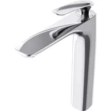 doporro Design Armatur in Silber Waschbeckenarmatur Bad 28 cm hoch | Silber |