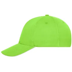 Basecap "MB6238" 5-Panel-Sandwich Bio-Baumwolle - lime-green/white