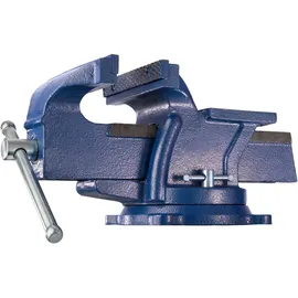 Tectake Schraubstock Gusseisen 15,00 cm x 33,00 cm x 17,00 cm blau 360° drehbar