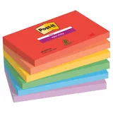 Post-it Post-it® Super Sticky Playful Haftnotizen extrastark farbsortiert, 6 Blöcke