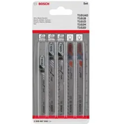 Bosch Stichsägeblatt-Set Wood and Plastics 5-teilig Einnockenschaft