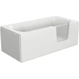 Badewanne mit Tür rechts SCHULTE Q1 75 x 160 cm alpinweiß glänzend mit Front- un