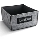 com-four® Aufbewahrungsbox Filz faltbar – Filzkorb anthrazit 19 x 19 x 9,5 cm – Filz Organizer für Regal, Schrank und Büro – platzsparender Aufbewahrungskorb klein (anthrazit - Schnick Schnack)