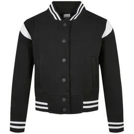 URBAN CLASSICS Inset College Jacke Black / White 158-164 cm