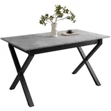 Lookway Esstisch, Grau, Metall, 8-Sitzer, Rechteckig,Rechteckig, 80x77x140 cm, Hergestellt in Europa, Esszimmer, Tische, Esstische