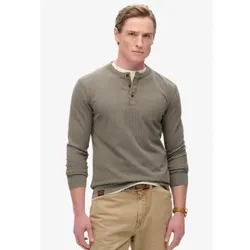 Superdry für Herren. M6010845A Vintage-T-Shirt mit Struktur braun (XL), Lässig, Baumwolle, Langarm