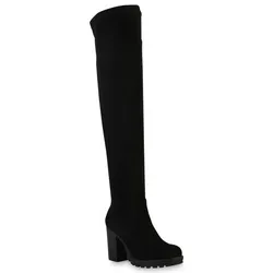 Damen Overknees in Schwarz