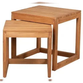 Mr. Deko Gartentisch 2er Set 0 x 0 x 0 cm Braun