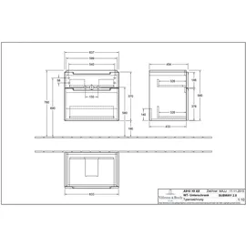 Villeroy & Boch Waschtischunterschrank 2 Auszüge 63,7 x 59 x 45,4 cm Weiß Matt