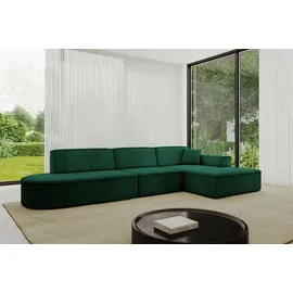 altdecor Ecksofa Ottomane Rechts IREA-L2-v4 327x165x77 cm Grün
