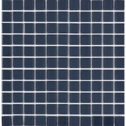 Premium Mosaic Glasmosaik dunkelgrau 30x30 cm glanz MOS25DGY