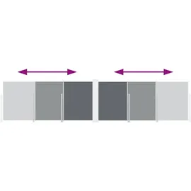 vidaXL Ausziehbare Seitenmarkise 120 x 600 cm Grau