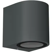 ledscom.de Wandleuchte ALSE Downlight Aluminium 8,0 cm inkl. GU10 LED 450lm anthrazit