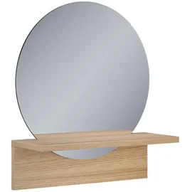 Vicco Badezimmerspiegel Elyra, Goldkraft Eiche, 40 x 47.5 cm mit Ablage, Vicco