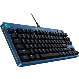 Logitech G PRO Mechanische Gaming-Tastatur - Portabel und ohne Nummernblock, Abnehmbares USB-Kabel, LIGHTSYNC RGB beleuchtete Tasten, Offizielle League of Legends Edition