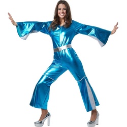 dressforfun Hippie-Kostüm Frauenkostüm Disco Starlet blau XL – XL