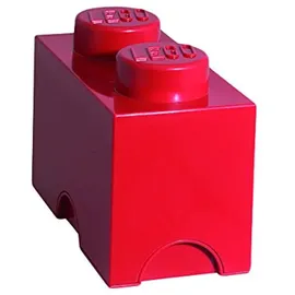 LEGO Aufbewahrungsstein 12,5 x 18 cm 2-tlg. rot