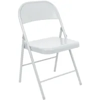 Harbour Housewares 1x Mattweiß Klappstuhl aus Metall - Leicht