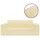 vidaXL Sofahusse Stretch Creme 2-Sitzer 100% Polyester