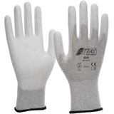 Nitras 6230 ESD-Handschuhe - antistatisch und Touchscreen-fähig, Größe:Größe 8 Grau/Weiß