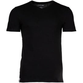 Lacoste Herren T-Shirts, 3er Pack - Essentials, V-Ausschnitt, Slim Fit, Baumwolle, einfarbig Schwarz