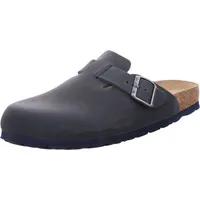 Rohde Damen Pantolette Clog Leder Schnalle robust kombifreundlich Alba 6073, Größe:40 EU, Farbe:Blau - 40