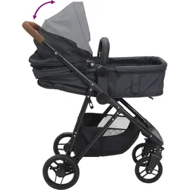 vidaXL Ifigania 2-in-1 Grau/Schwarz
